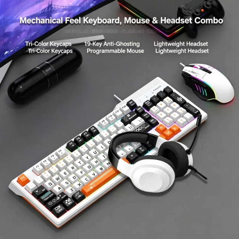 Gaming Keyboard Mouse Set - K8pro 3 в 1 игровой комплект: