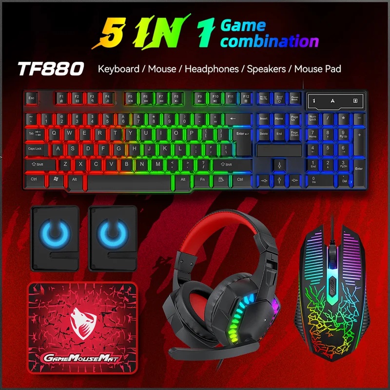 Игровой набор 5-в-1: клавиатур – обзор и цена Gaming Keyboard Mouse Set