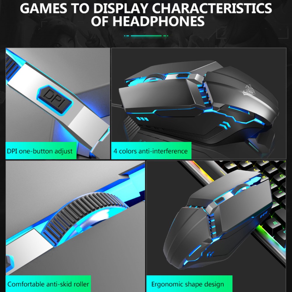 Проводная игровая клавиатура и – обзор и цена Gaming Keyboard Mouse Set